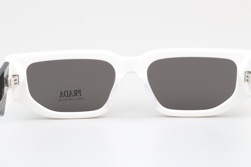 PR09Z Sunglasses White Black Gray