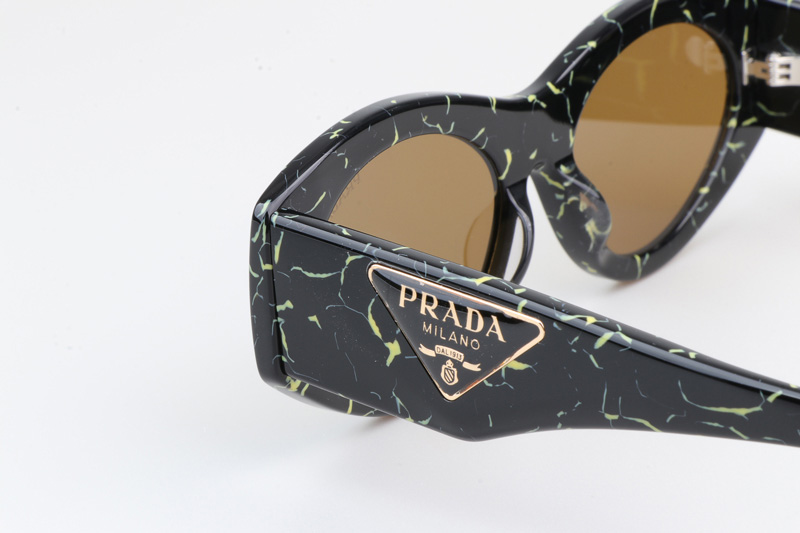 PR20ZS Sunglasses Black Green Yellow