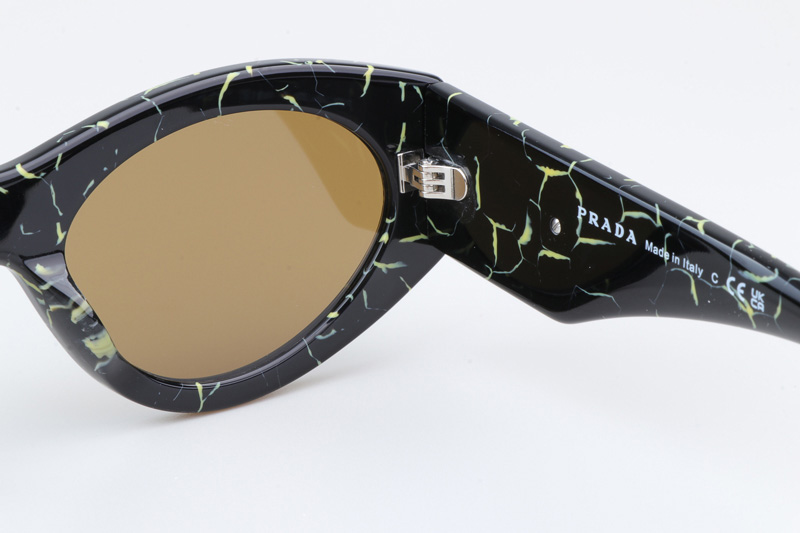 PR20ZS Sunglasses Black Green Yellow