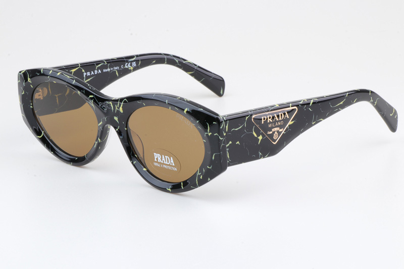 PR20ZS Sunglasses Black Green Yellow