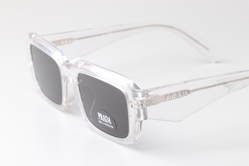 PR27ZS Sunglasses Clear Gray