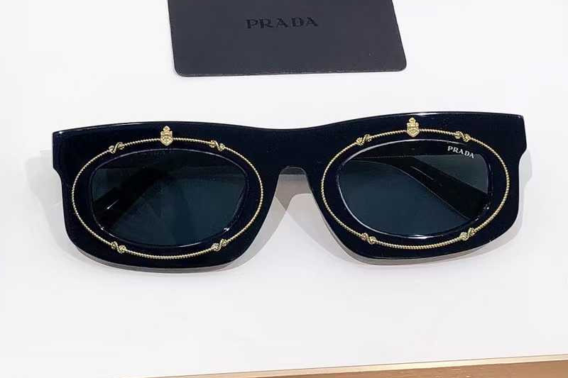 PRB02S Sunglasses Black Gold Blue