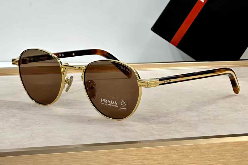 PRB52S Sunglasses Gold Tortoise Brown