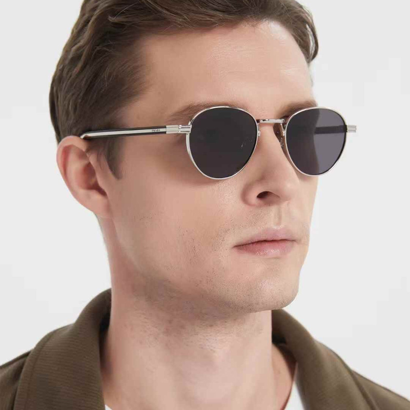 PRB52S Sunglasses Silver Black Gray