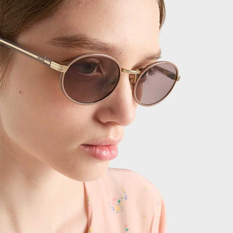 PRB56S Sunglasses Pink Gold Brown