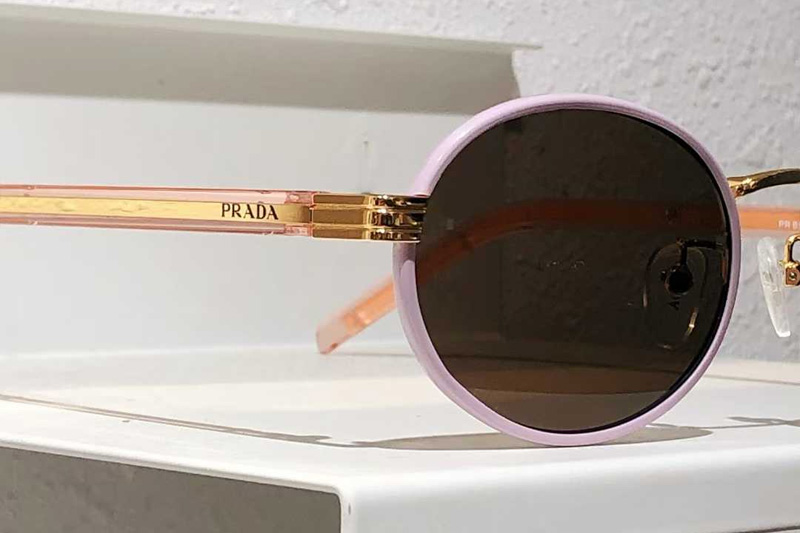 PRB56S Sunglasses Pink Gold Brown