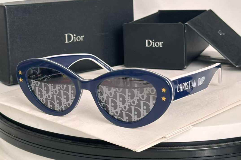Pacific B1U Sunglasses Blue Silver Logo