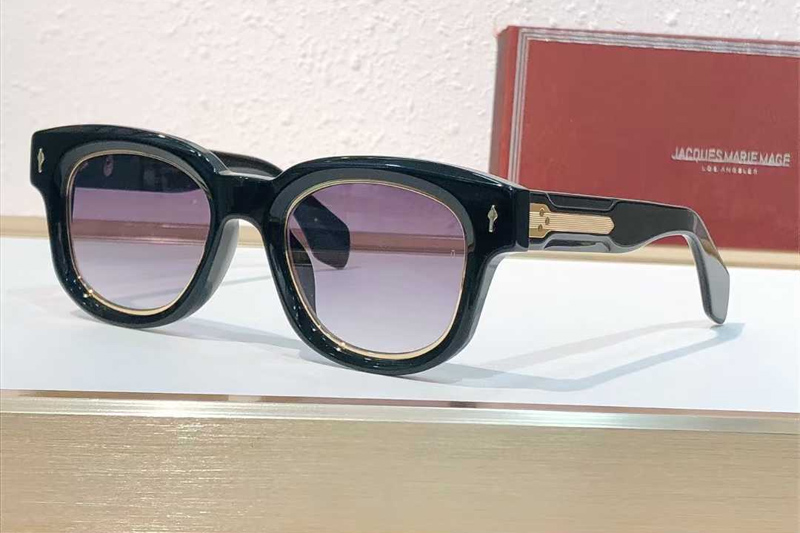 Pasolini Sunglasses Black Gold Gradient Gray