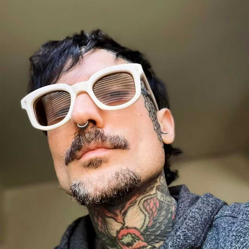 Pasolini Sunglasses White Brown