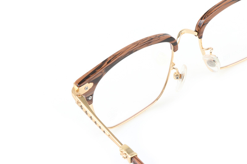 Plonkep I Eyeglasses Wooden Gold