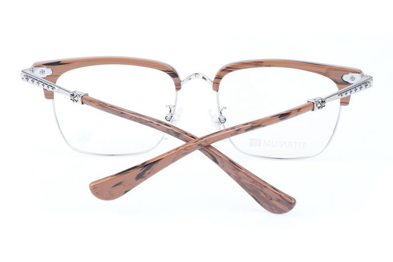 Plonkep I Eyeglasses Wooden Silver