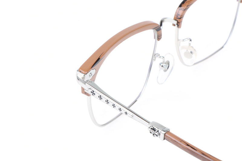 Plonkep I Eyeglasses Wooden Silver