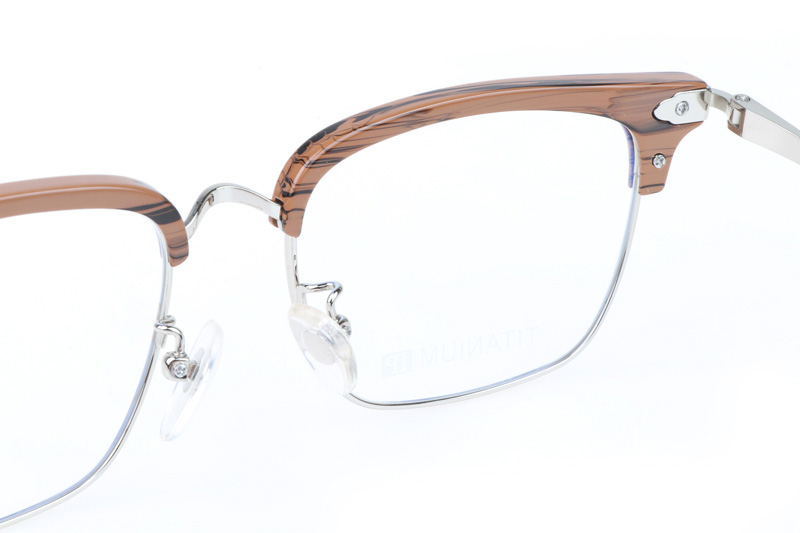 Plonkep I Eyeglasses Wooden Silver