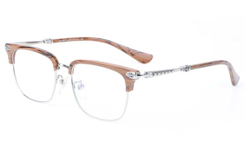 Plonkep I Eyeglasses Wooden Silver