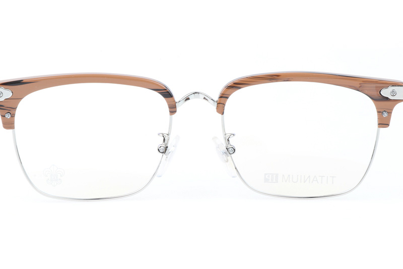 Plonkep I Eyeglasses Wooden Silver