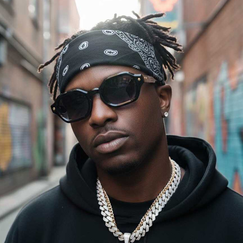 Project P05 Sunglasses Black Gold Gradient Gray