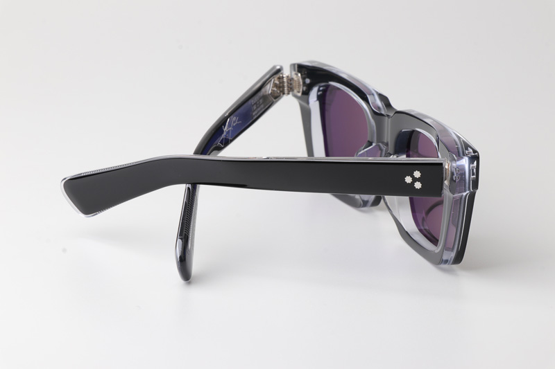 Quentin Sunglasses Black Transparent Gray