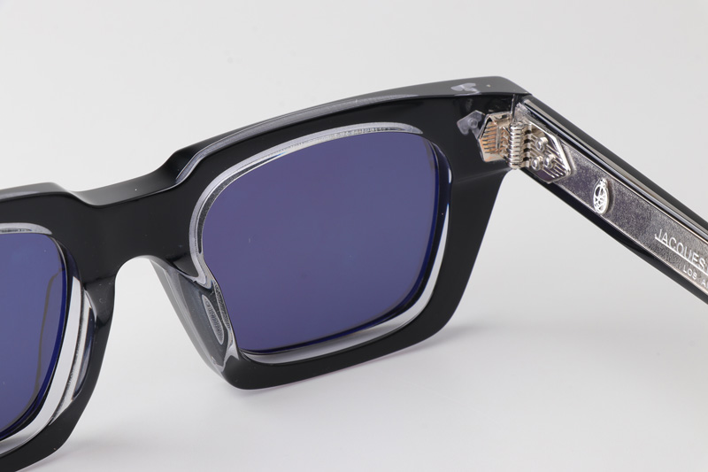 Quentin Sunglasses Black Transparent Gray