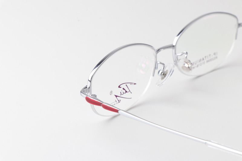 RS20046 Eyeglasses Red Silver