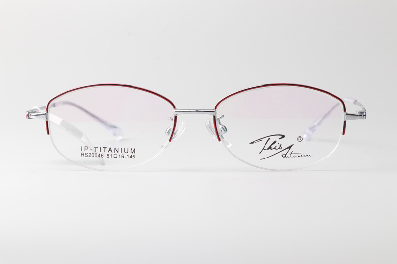 RS20046 Eyeglasses Red Silver