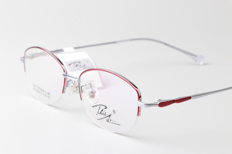 RS20046 Eyeglasses Red Silver