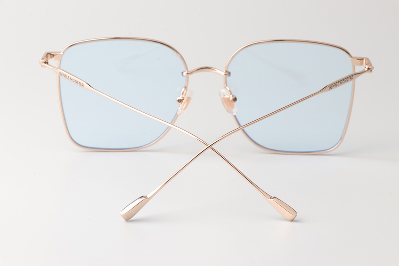 Reme Sunglasses Gold Light Blue