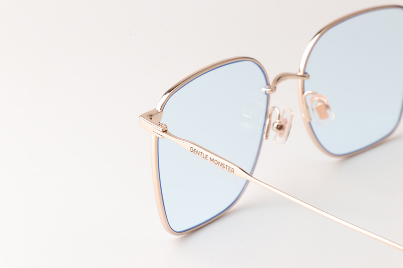 Reme Sunglasses Gold Light Blue