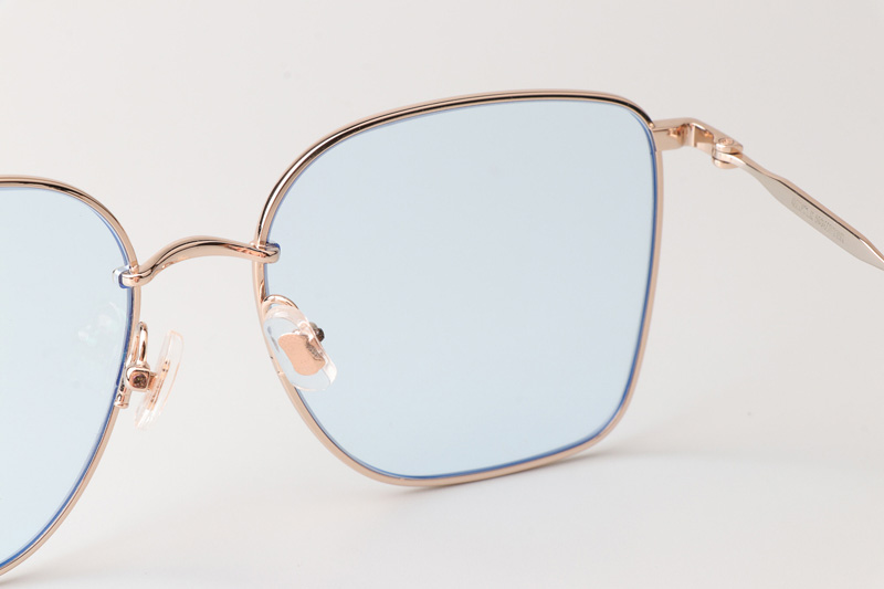 Reme Sunglasses Gold Light Blue