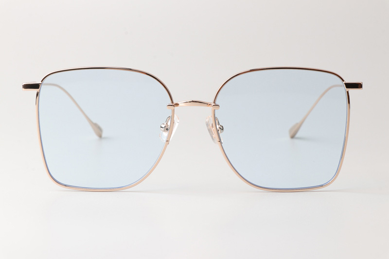 Reme Sunglasses Gold Light Blue