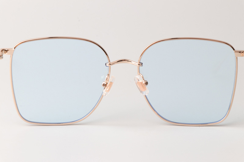 Reme Sunglasses Gold Light Blue