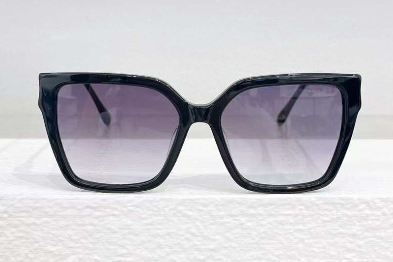 SCH371V Sunglasses Black Gradient Gray