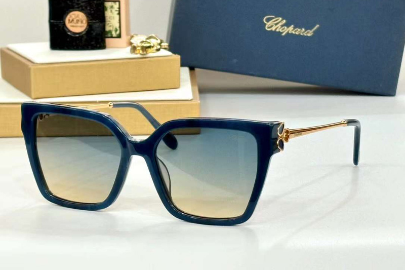 SCH371V Sunglasses Blue Gradient Blue