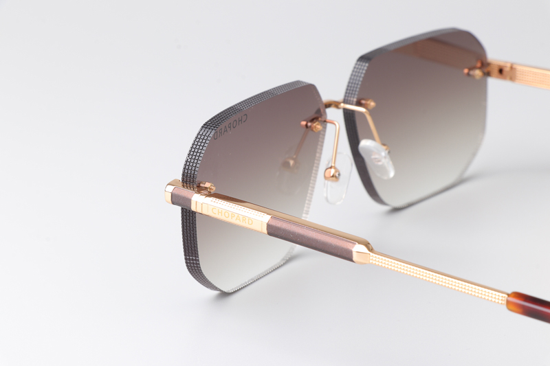SCHG80 Sunglasses Gold Gradient Brown
