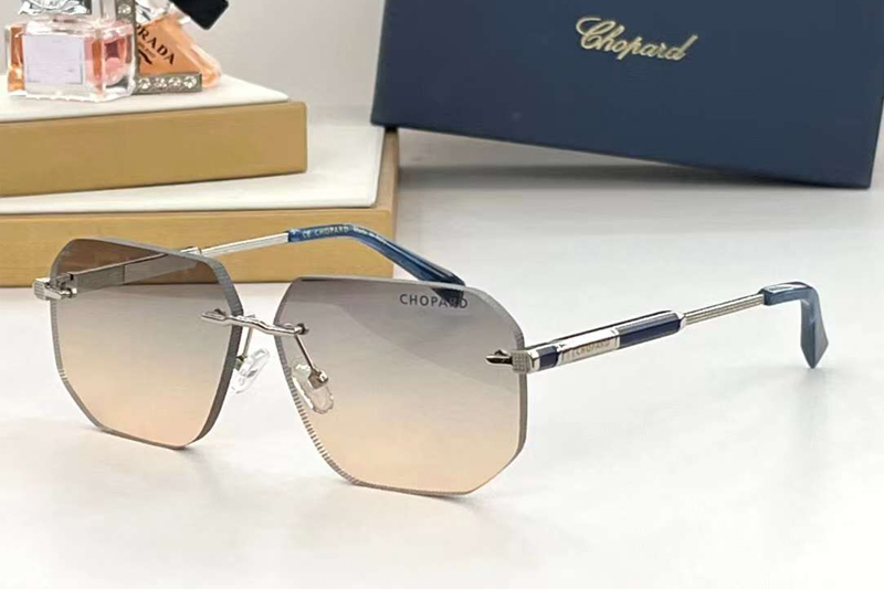 SCHG80 Sunglasses Silver Gradient Gray