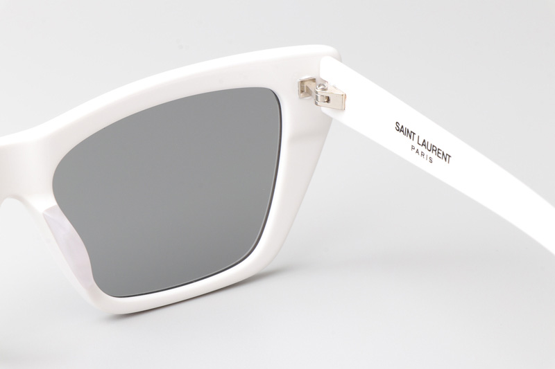 SL276 Mica Sunglasses White Silver