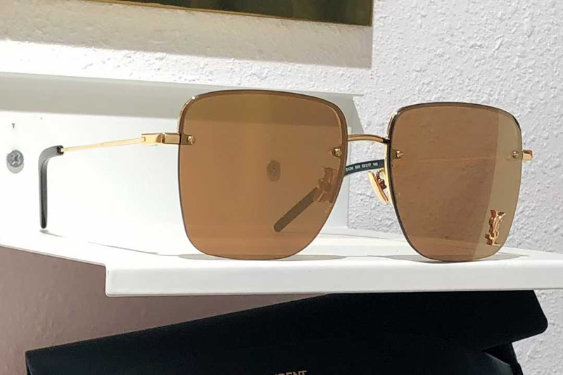 SL312M Sunglasses Gold Gold Mirror