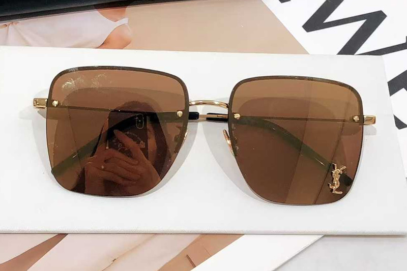 SL312M Sunglasses Gold Gold Mirror