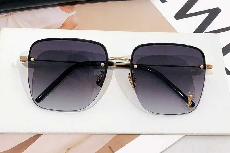 SL312M Sunglasses Gold Gradient Gray
