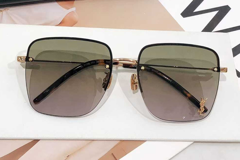 SL312M Sunglasses Gold Gradient Green