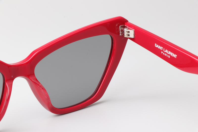 SL466 Sunglasses Red Silver