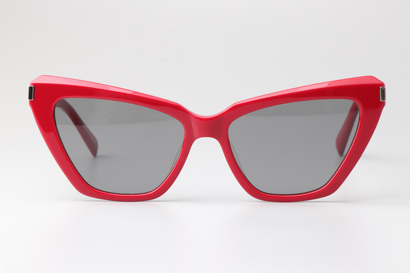 SL466 Sunglasses Red Silver