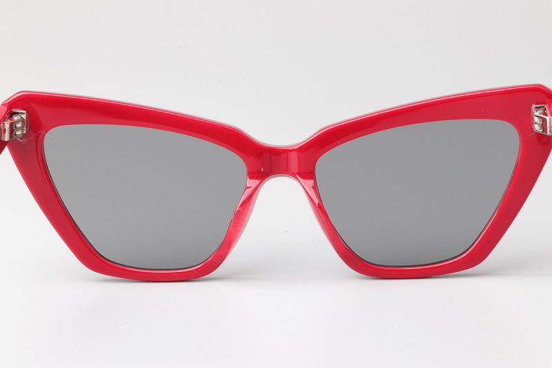 SL466 Sunglasses Red Silver