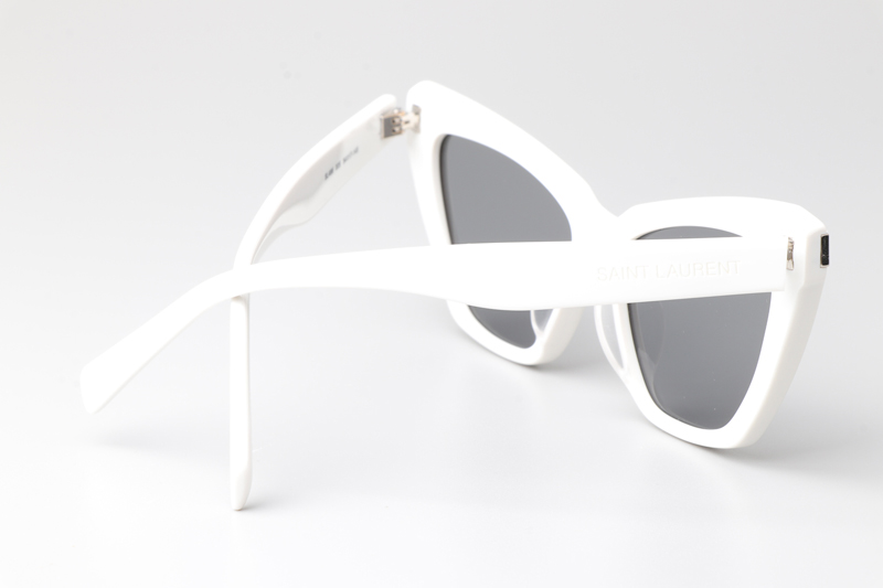 SL466 Sunglasses White Silver