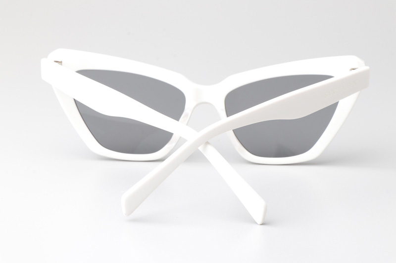 SL466 Sunglasses White Silver