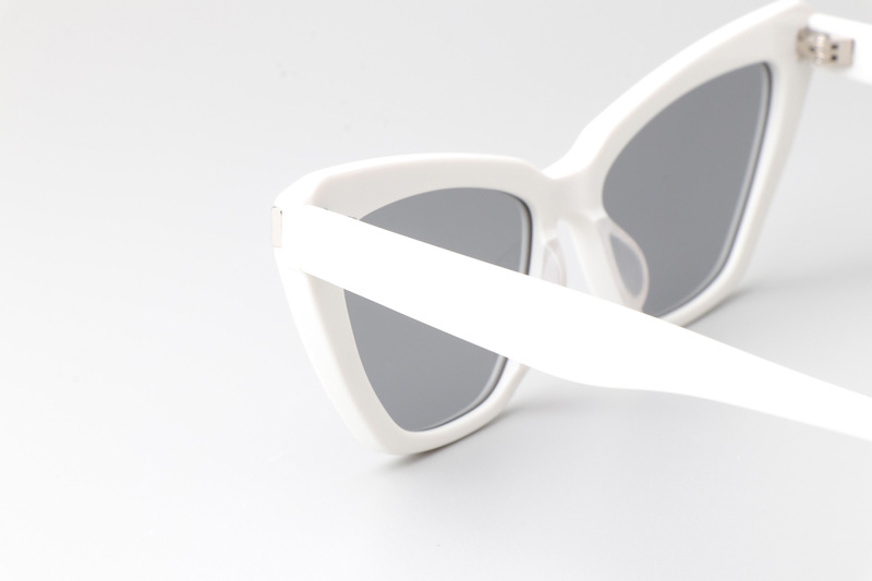 SL466 Sunglasses White Silver