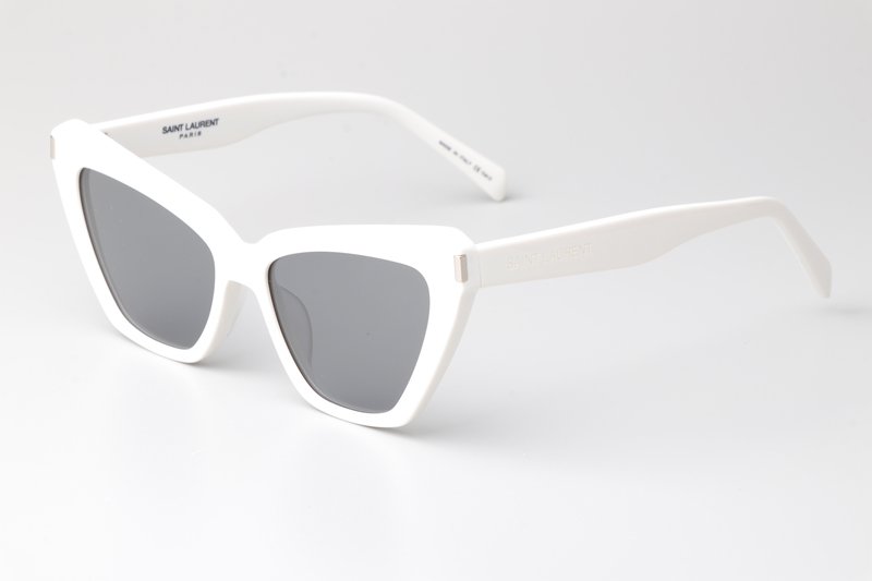 SL466 Sunglasses White Silver
