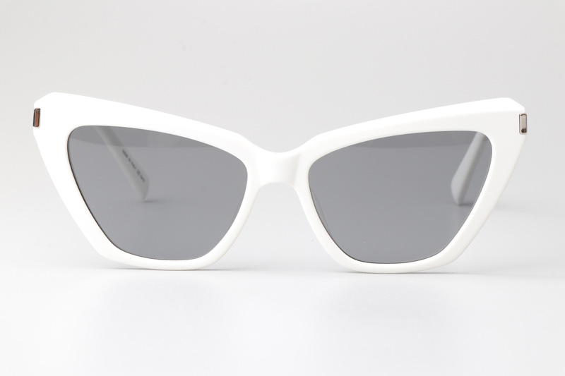 SL466 Sunglasses White Silver