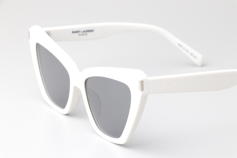 SL466 Sunglasses White Silver