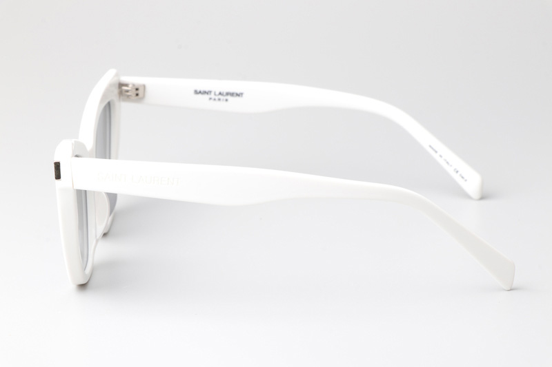 SL466 Sunglasses White Silver