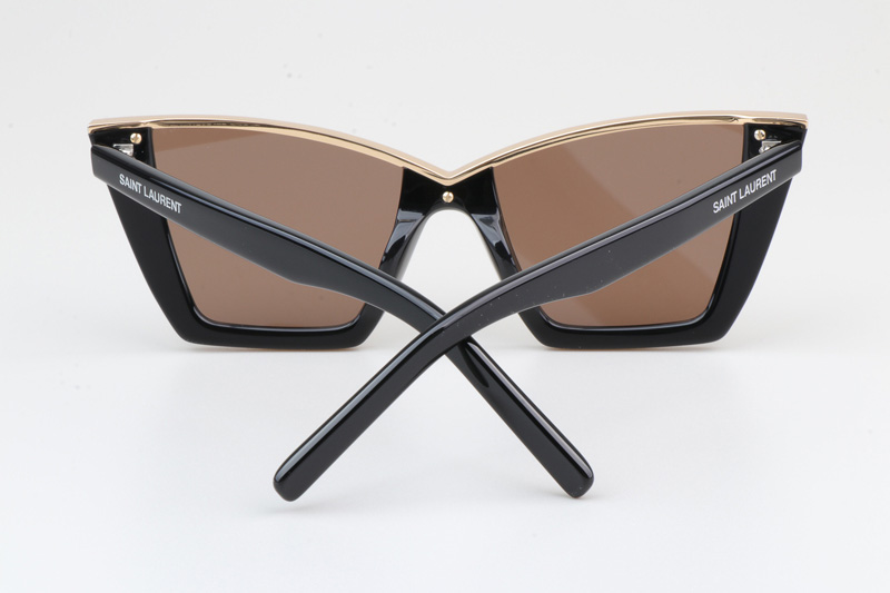 SL570 Sunglasses Black Gold Brown